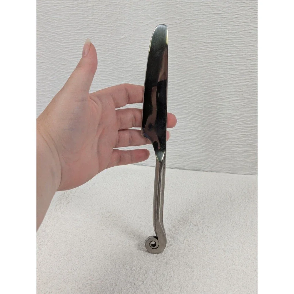 Pier 1 Imports - LILY - Fork  & Spoon & Knife - Swirl Scroll Stainless - 5 Piece